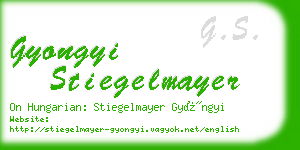 gyongyi stiegelmayer business card